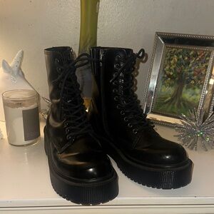 Jeffrey Campbell Sopas Lugged Sole Combat Boots